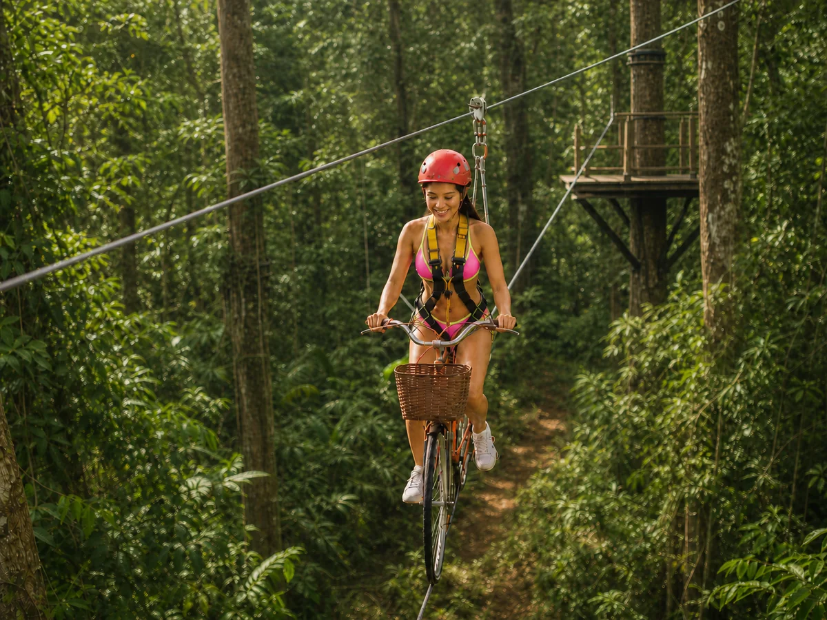 Sky Bicycle & Zipline Tour